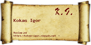 Kokas Igor névjegykártya
